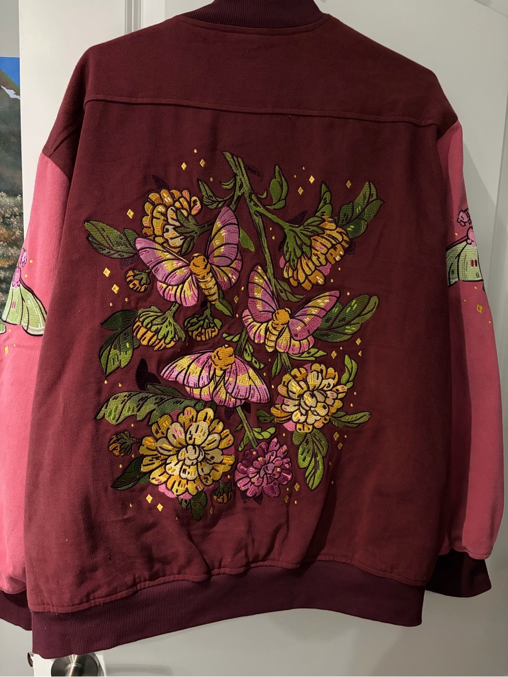 Morningwitch Cotton Twill Bomber Jacket - Velvet Night Design